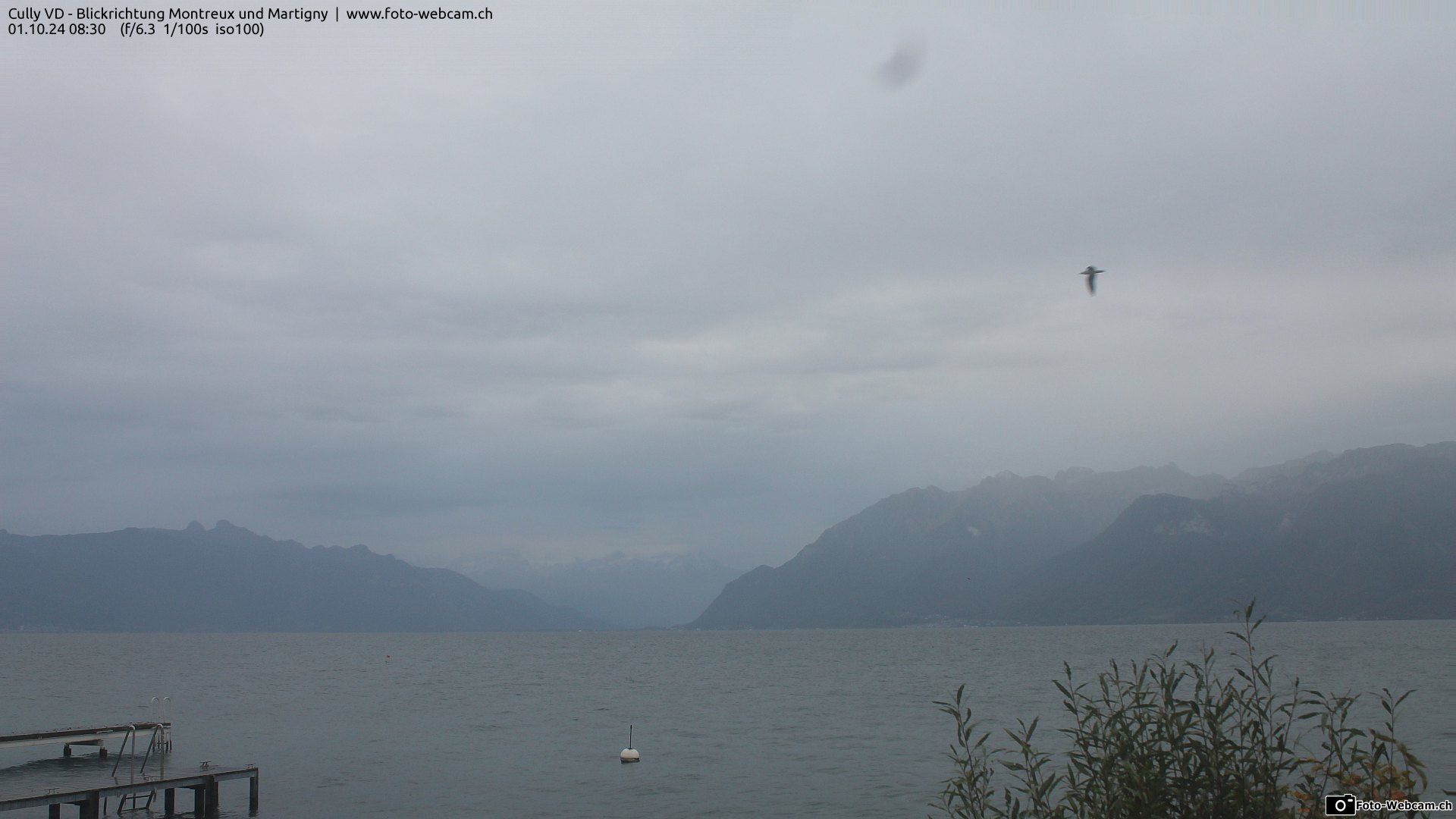 Bourg-en-Lavaux: Cully Genève - Blick richtung Montreux und Martiny