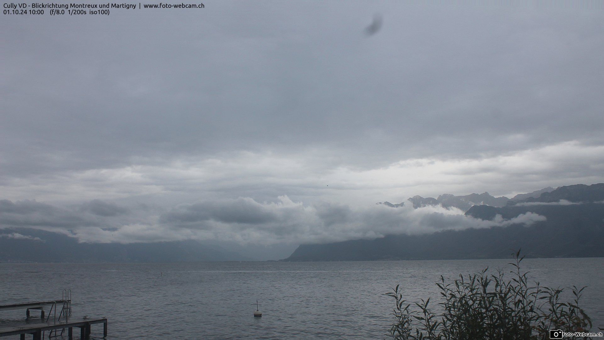 Bourg-en-Lavaux: Cully Genève - Blick richtung Montreux und Martiny