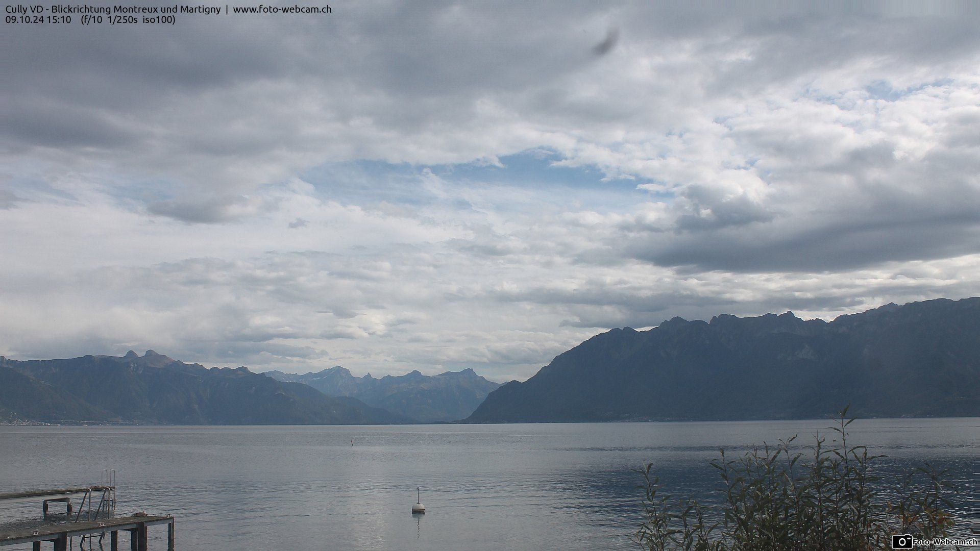 Bourg-en-Lavaux: Cully Genève - Blick richtung Montreux und Martiny