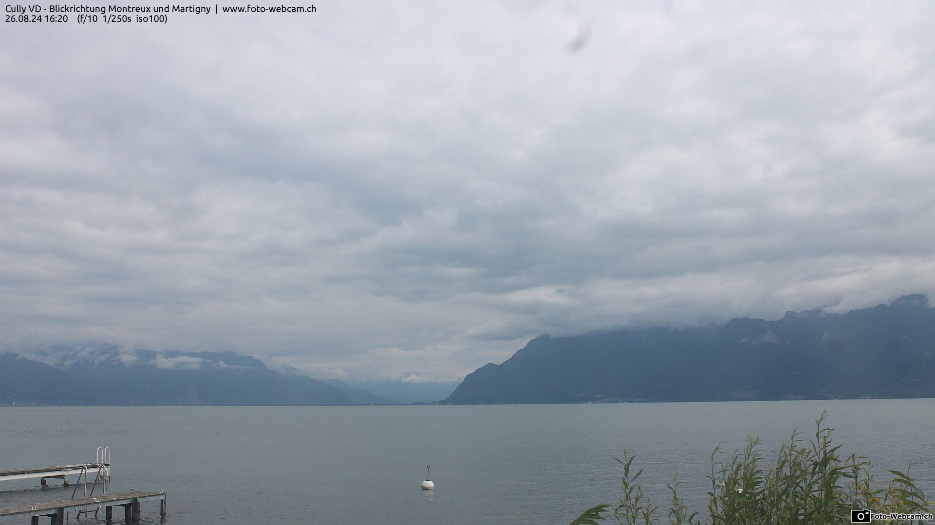 Bourg-en-Lavaux: Cully Genève - Blick richtung Montreux und Martiny