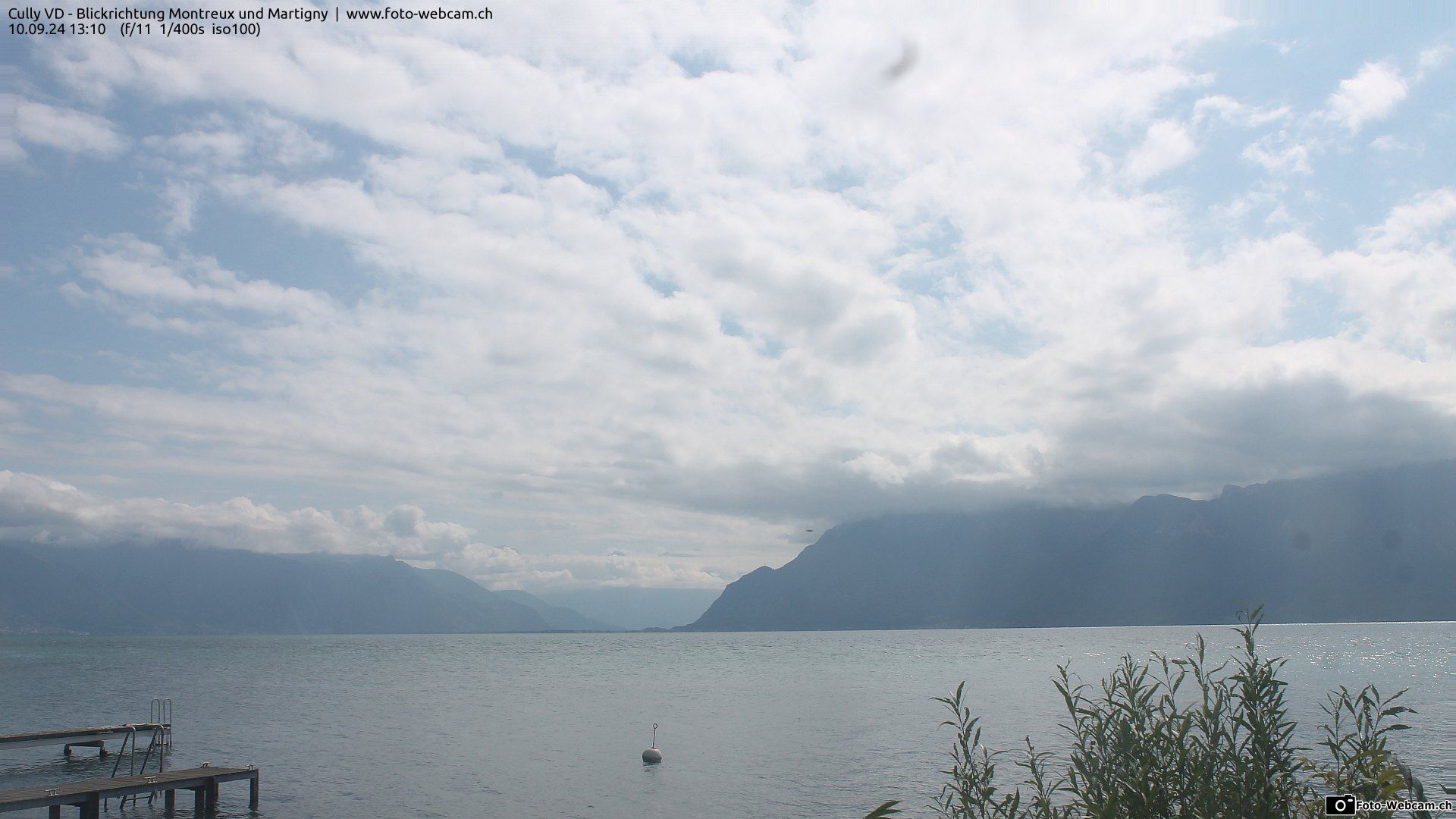 Bourg-en-Lavaux: Cully Genève - Blick richtung Montreux und Martiny