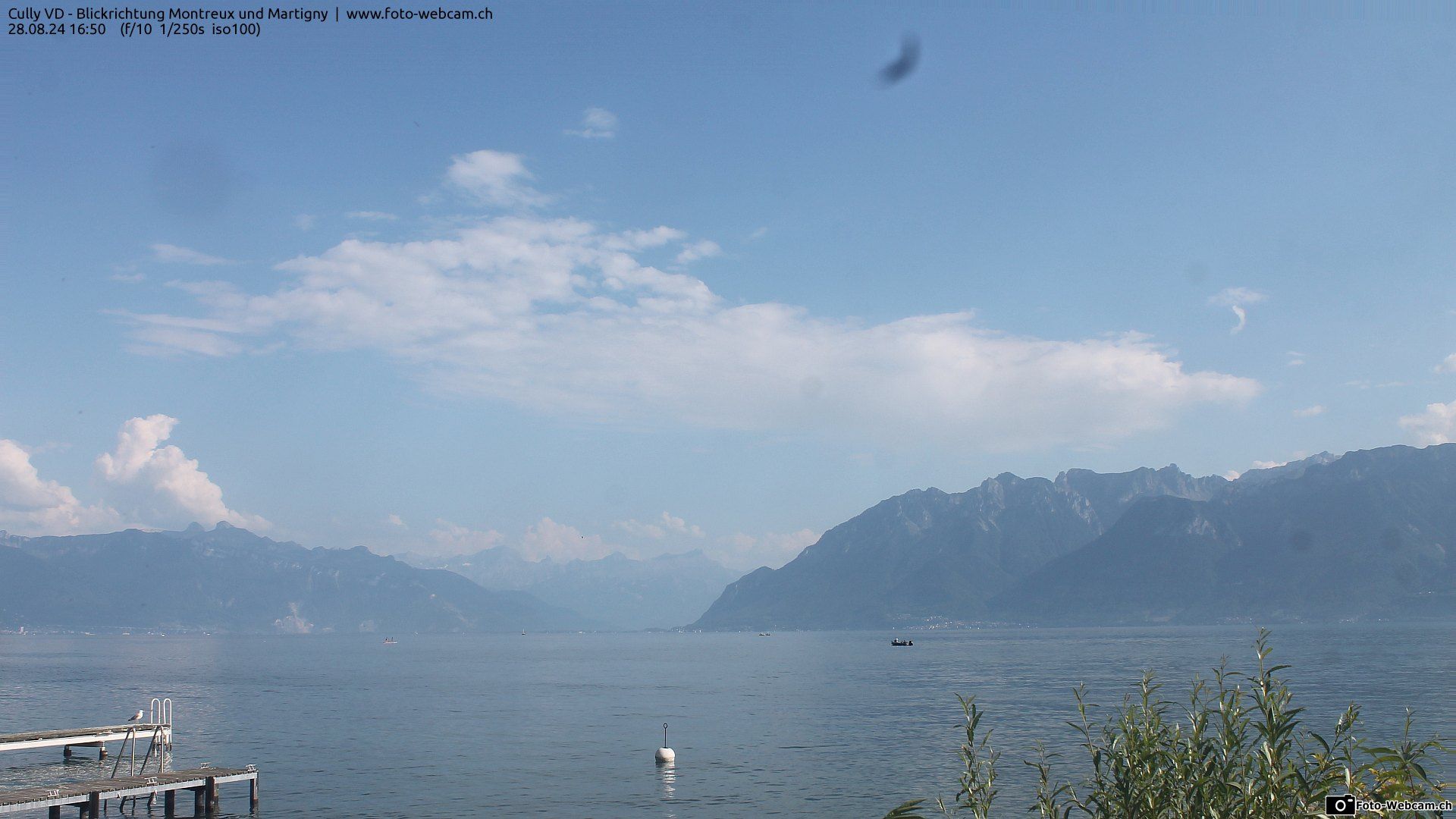 Bourg-en-Lavaux: Cully Genève - Blick richtung Montreux und Martiny