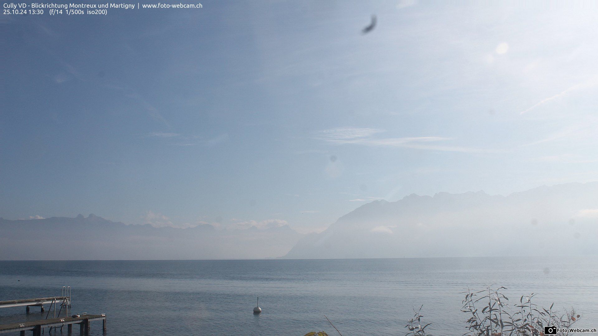 Bourg-en-Lavaux: Cully Genève - Blick richtung Montreux und Martiny