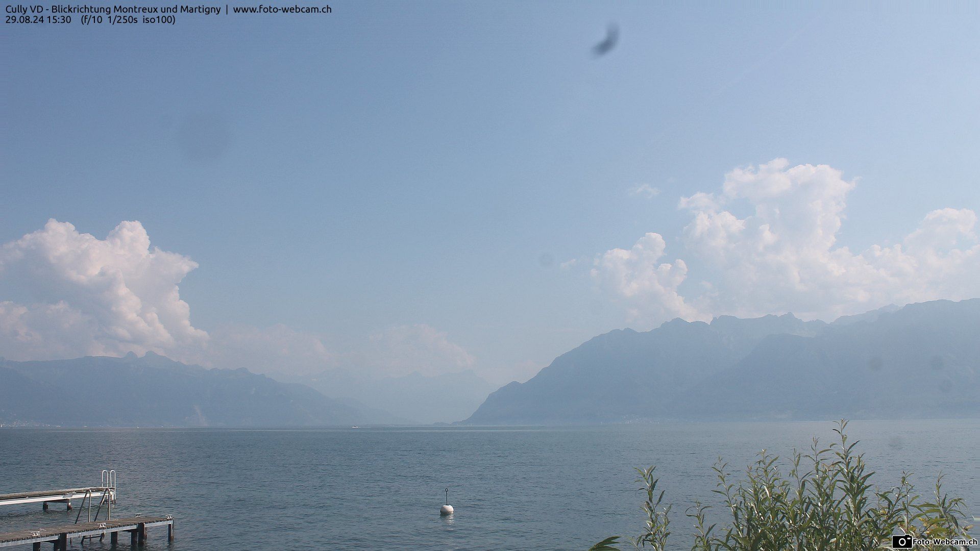 Bourg-en-Lavaux: Cully Genève - Blick richtung Montreux und Martiny