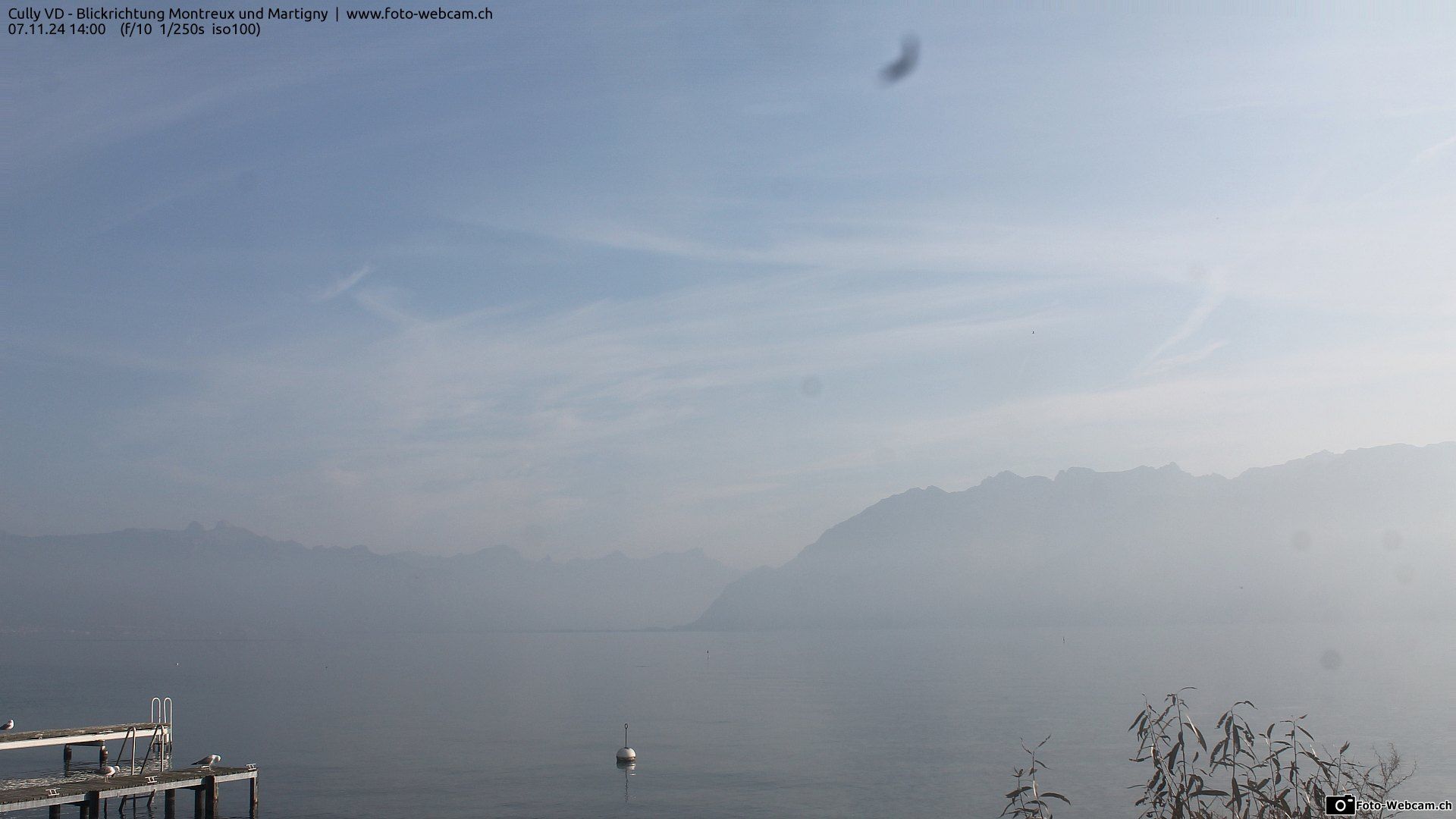 Bourg-en-Lavaux: Cully Genève - Blick richtung Montreux und Martiny