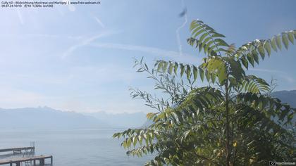 Bourg-en-Lavaux: Cully Genève - Blick richtung Montreux und Martiny