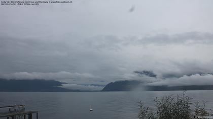 Bourg-en-Lavaux: Cully Genève - Blick richtung Montreux und Martiny