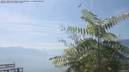 Bourg-en-Lavaux: Cully Genève - Blick richtung Montreux und Martiny