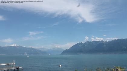 Bourg-en-Lavaux: Cully Genève - Blick richtung Montreux und Martiny