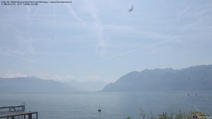 Bourg-en-Lavaux: Cully Genève - Blick richtung Montreux und Martiny