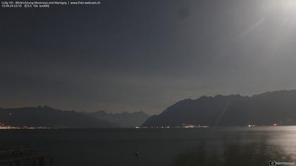 Bourg-en-Lavaux: Cully Genève - Blick richtung Montreux und Martiny