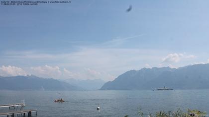 Bourg-en-Lavaux: Cully Genève - Blick richtung Montreux und Martiny