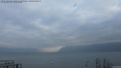 Bourg-en-Lavaux: Cully Genève - Blick richtung Montreux und Martiny