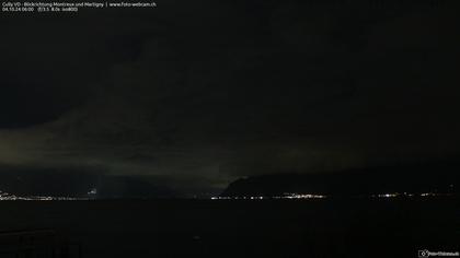 Bourg-en-Lavaux: Cully Genève - Blick richtung Montreux und Martiny