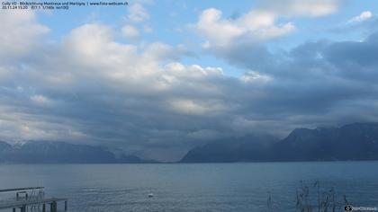 Bourg-en-Lavaux: Cully Genève - Blick richtung Montreux und Martiny