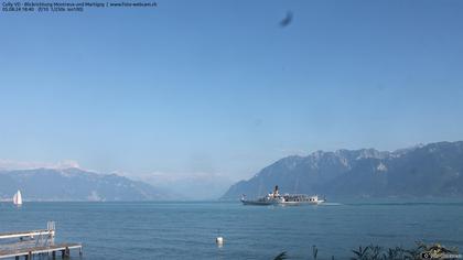 Bourg-en-Lavaux: Cully Genève - Blick richtung Montreux und Martiny