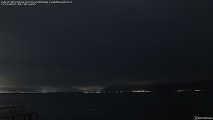 Bourg-en-Lavaux: Cully Genève - Blick richtung Montreux und Martiny