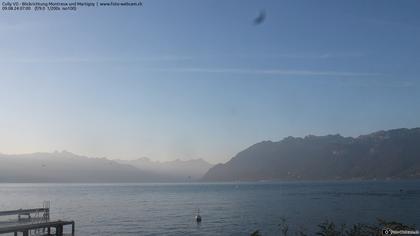 Bourg-en-Lavaux: Cully Genève - Blick richtung Montreux und Martiny