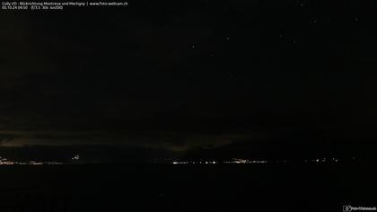 Bourg-en-Lavaux: Cully Genève - Blick richtung Montreux und Martiny