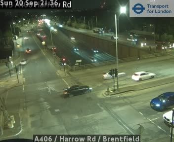 Traffic Cam London: A406 - Harrow Rd - Brentfield