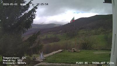 Daylight webcam view from Табашка › South West: Hut 