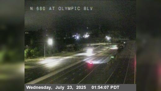 Traffic Cam Walnut Creek › North: TV200 -- I-680 : Olympic Blvd Off Ramp