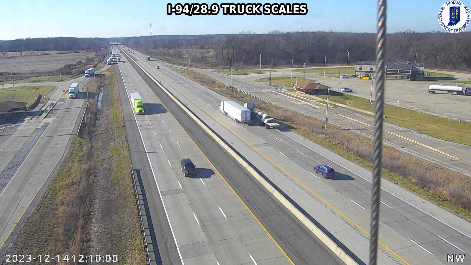 Traffic Cam Furnessville: I-94: I-94/28.9 TRUCK SCALES: I-94/28.9 TRUCK SCALES