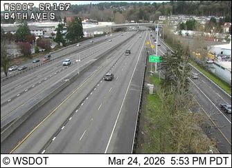 Traffic Cam Pacific: SR 167 at MP 21.3: 84th Ave S