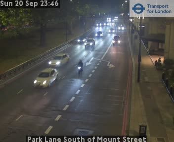 Traffic Cam London: Park Lane South of Mount Street