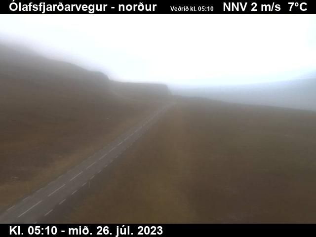 Traffic Cam Northwestern Region: Ólafsfjarðarvegur við Sauðanes
