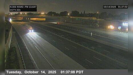 Traffic Cam Fountain Valley › North: I-405 : Ward