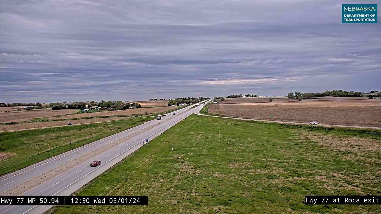 Traffic Cam Hanlon: US 77: W of Roca: Various Directions