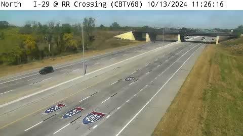Traffic Cam Council Bluffs: CB - I-29NB @ RR Crossing (68)
