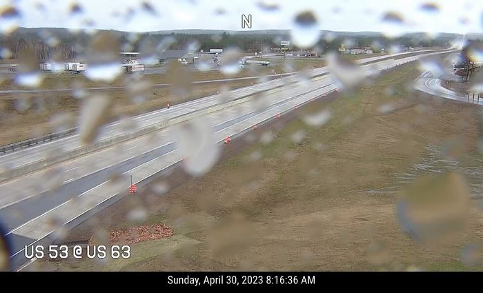 Traffic Cam Trego: US 53 at US