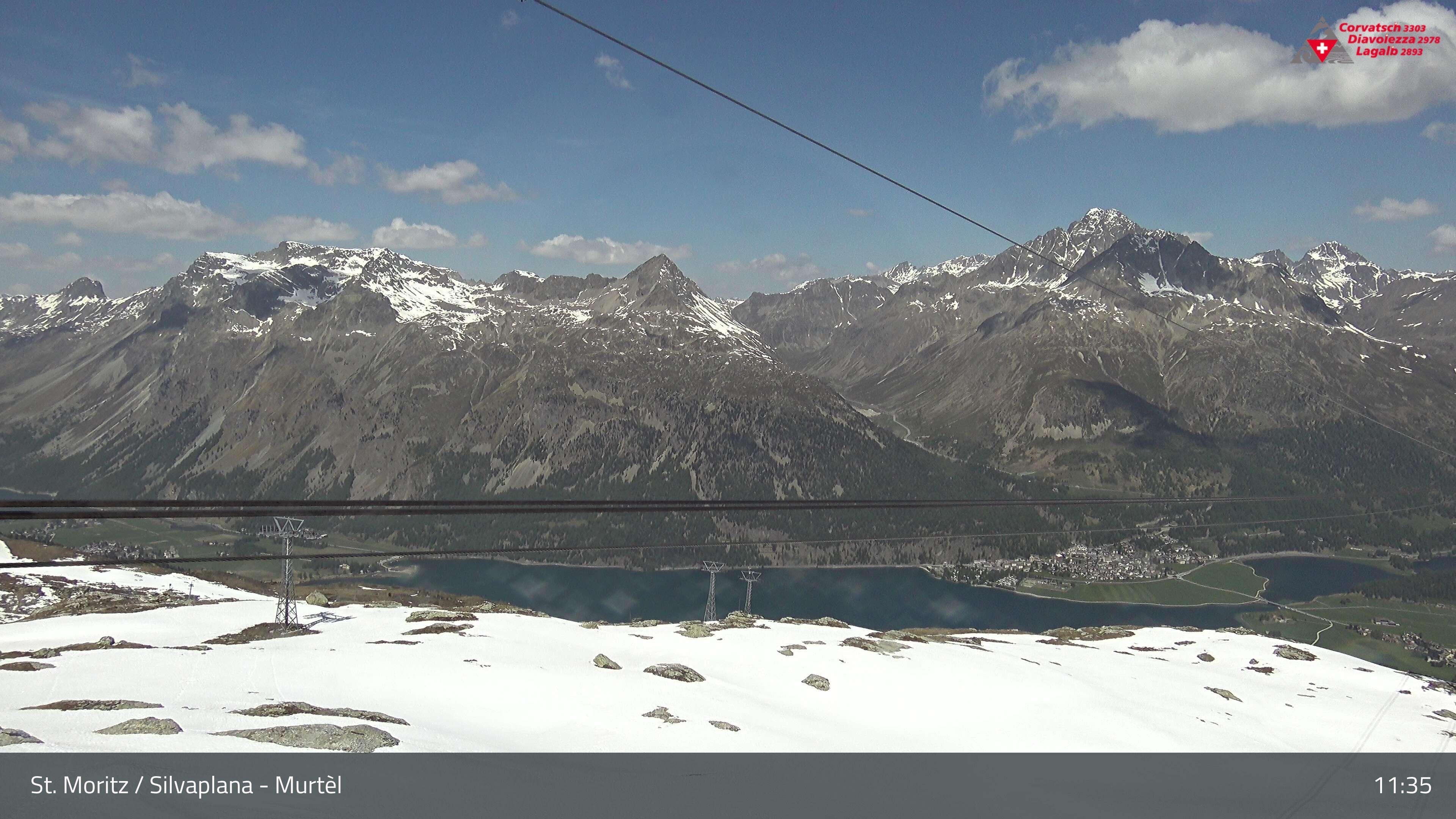 Silvaplana: Corvatsch - Mittelstation Murtèl, Silsersee