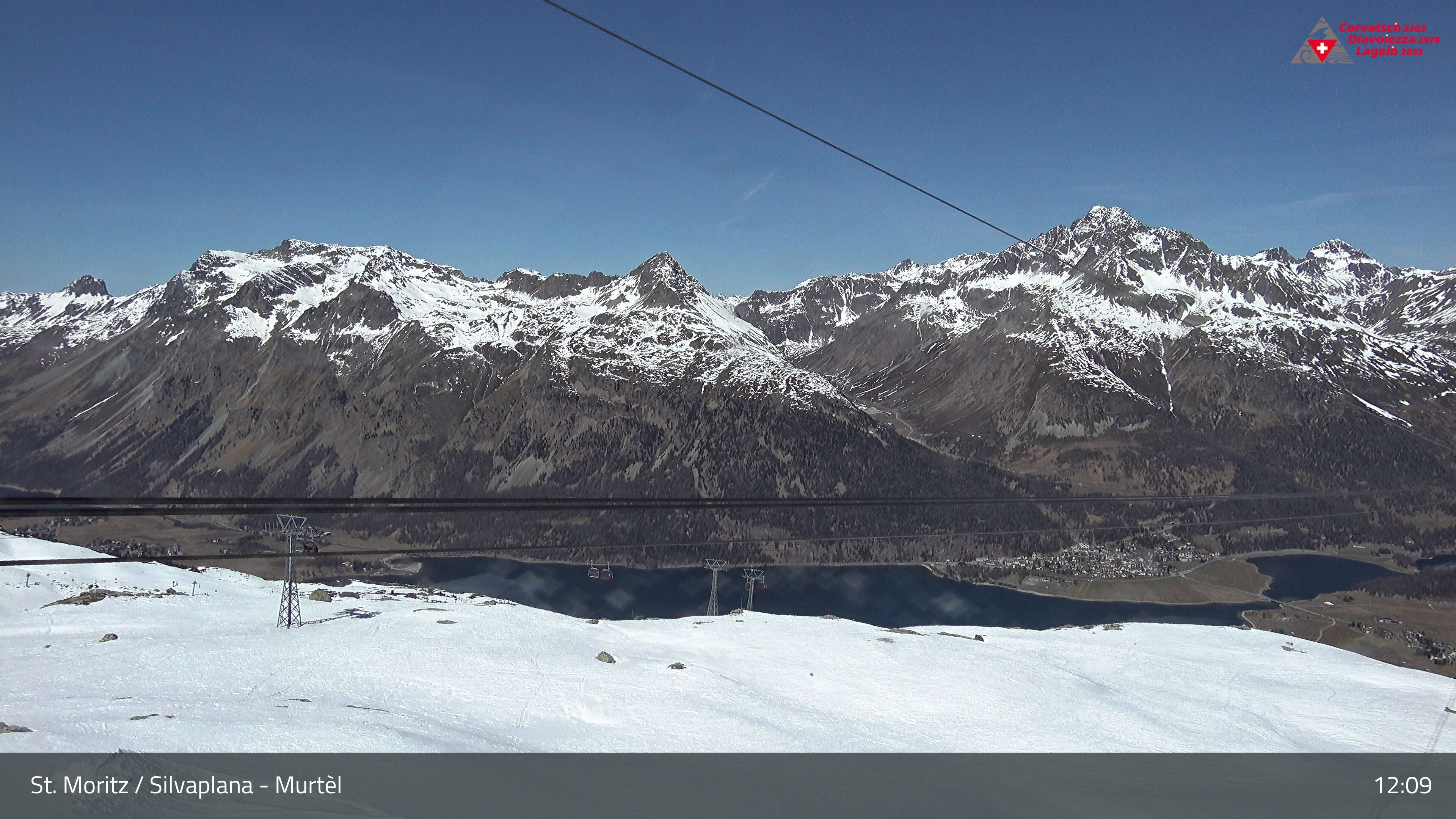 Silvaplana: Corvatsch - Mittelstation Murtèl, Silsersee