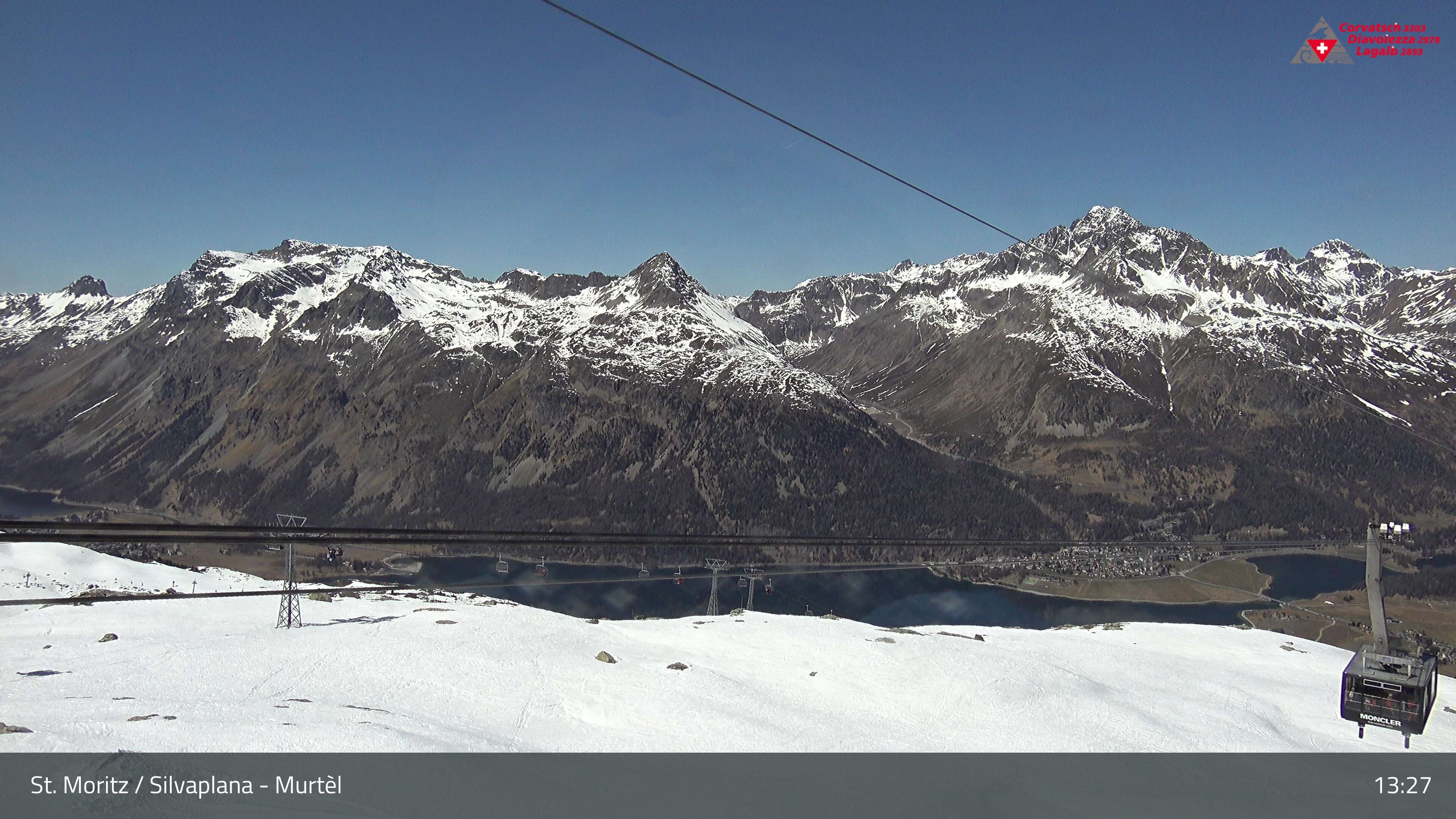Silvaplana: Corvatsch - Mittelstation Murtèl, Silsersee