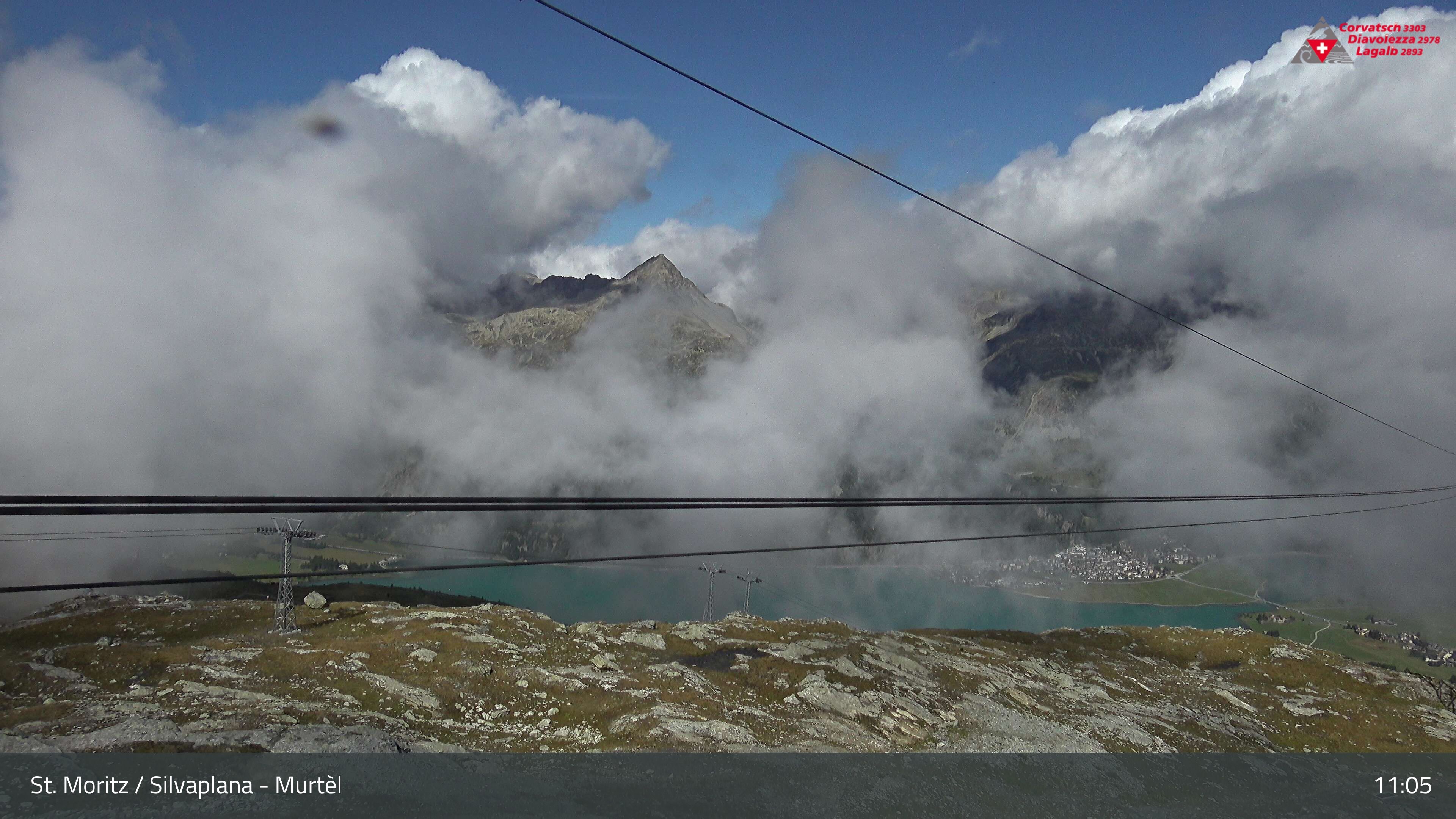 Silvaplana: Corvatsch - Mittelstation Murtèl, Silsersee
