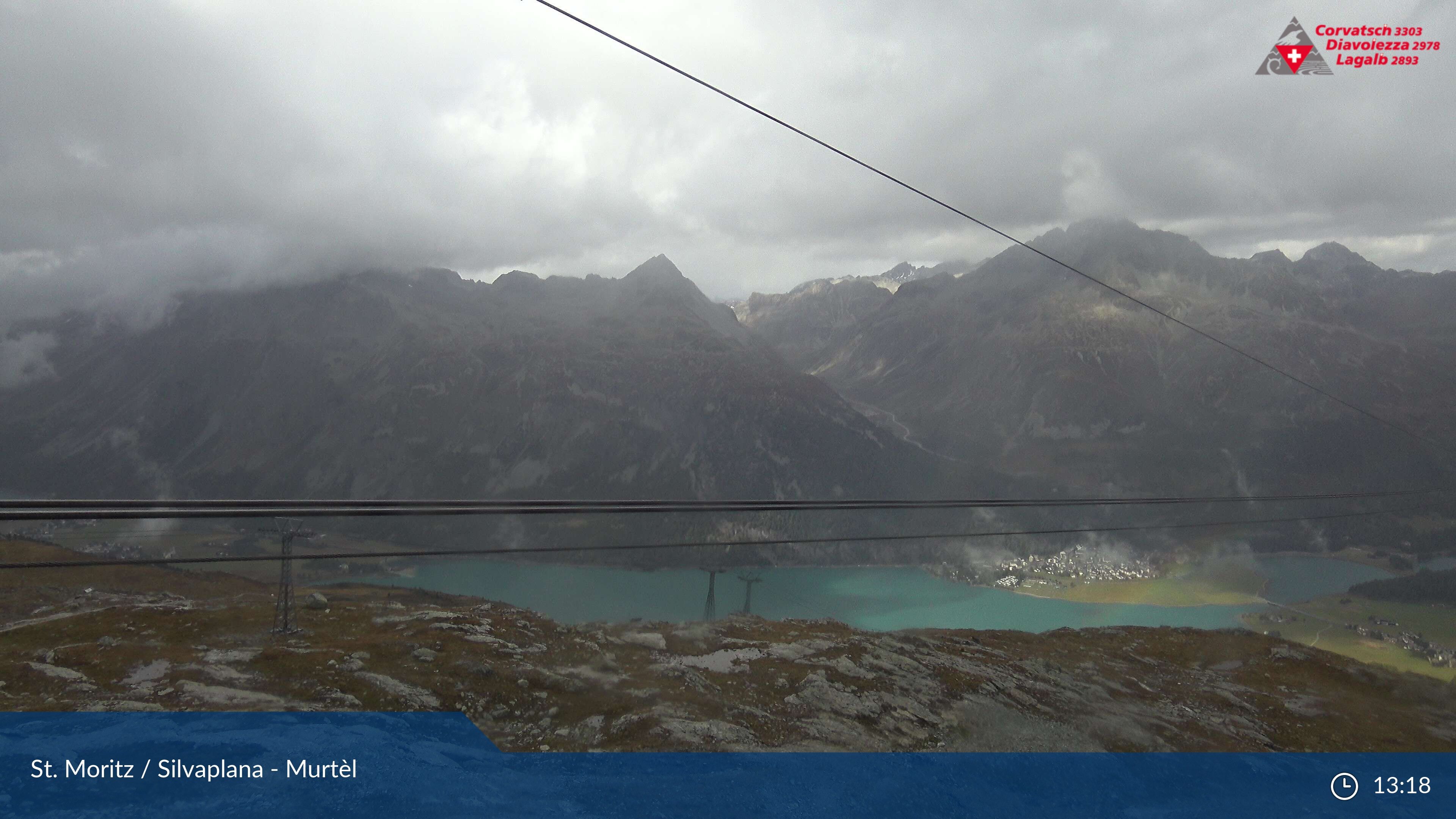 Silvaplana: Corvatsch - Mittelstation Murtèl, Silsersee