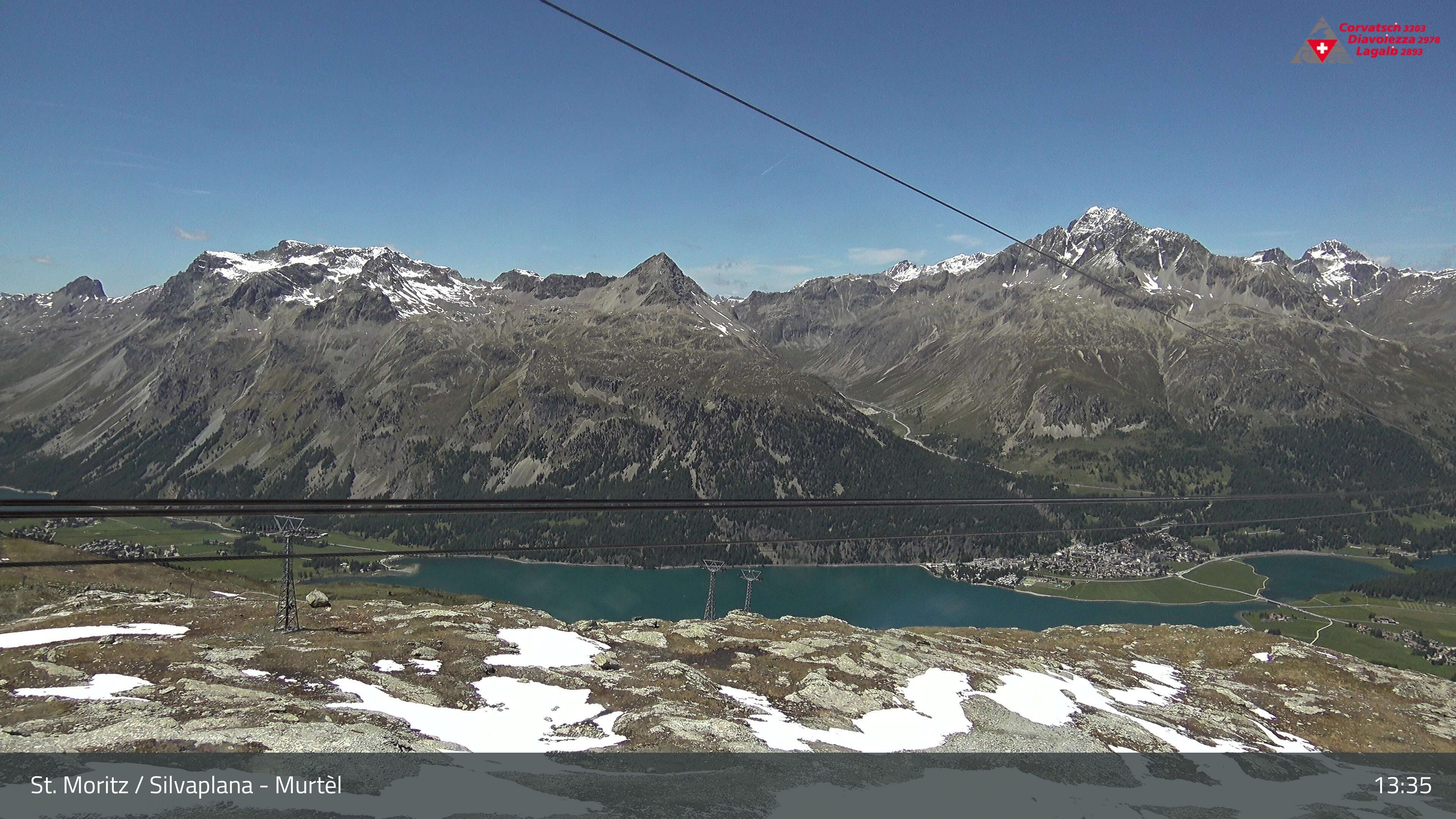 Silvaplana: Corvatsch - Mittelstation Murtèl, Silsersee