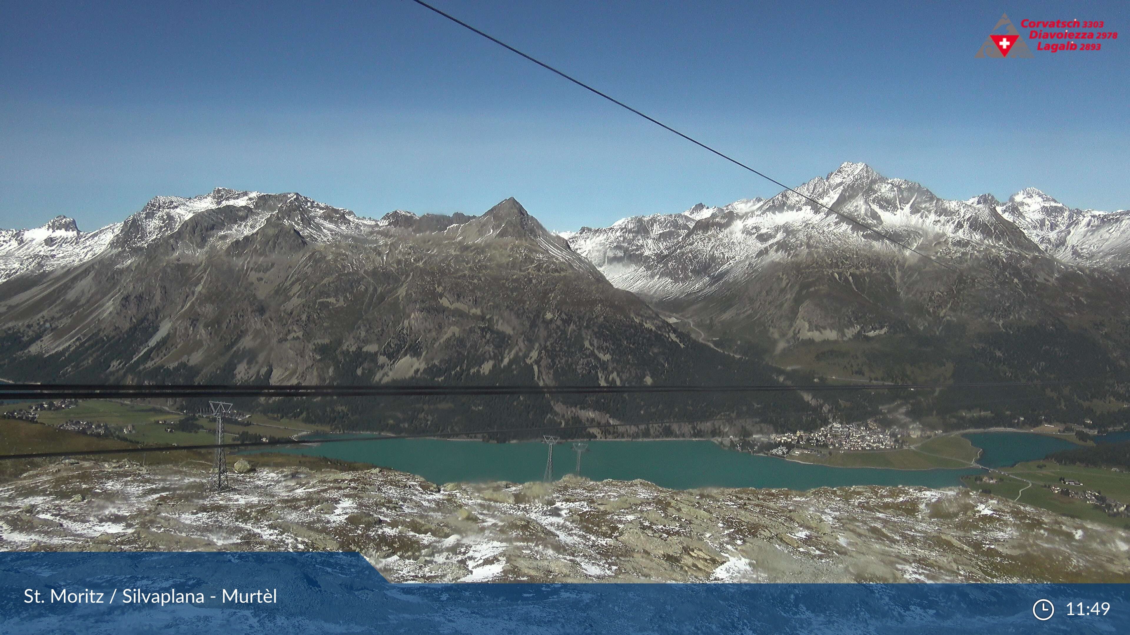 Silvaplana: Corvatsch - Mittelstation Murtèl, Silsersee