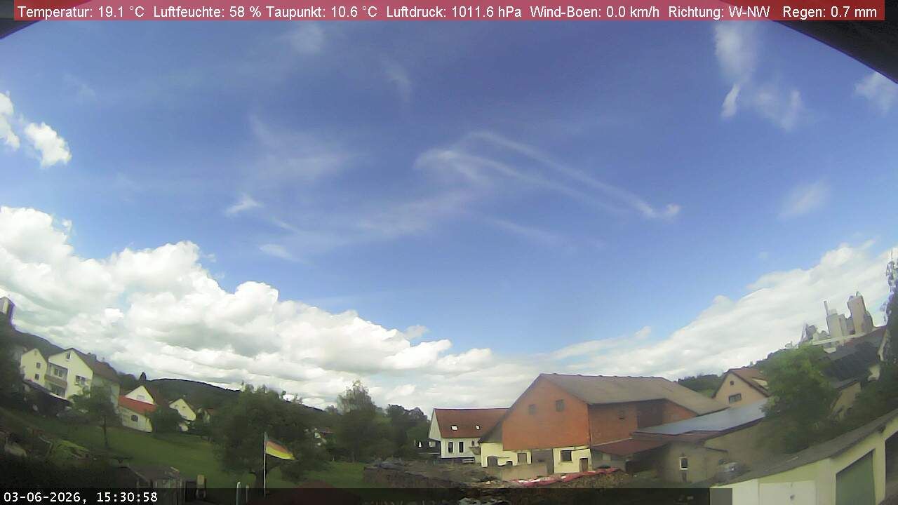 Traffic Cam Ehingen › North: an der Donau: Wettercam über - und die schwäbische Alb