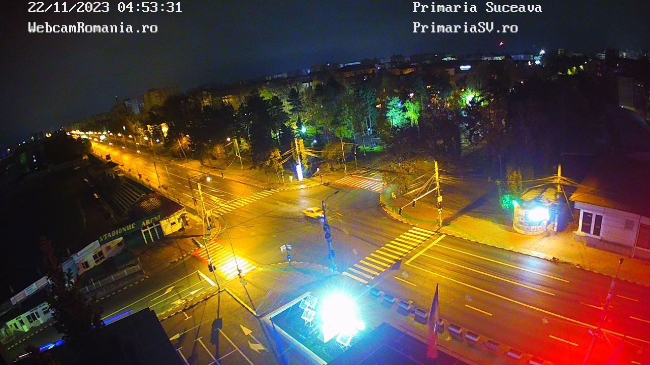 Traffic Cam Suceava › North-West: Primăria Suceava - Stadionul Areni - Parcul Institutului - Direcţia Silvică Suceava - Stefan cel Mare University - Bulevardul 1 Mai - Strada Universității