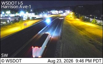 Traffic Cam Centralia: I-5 at MP 82.7: Harrison Ave #1