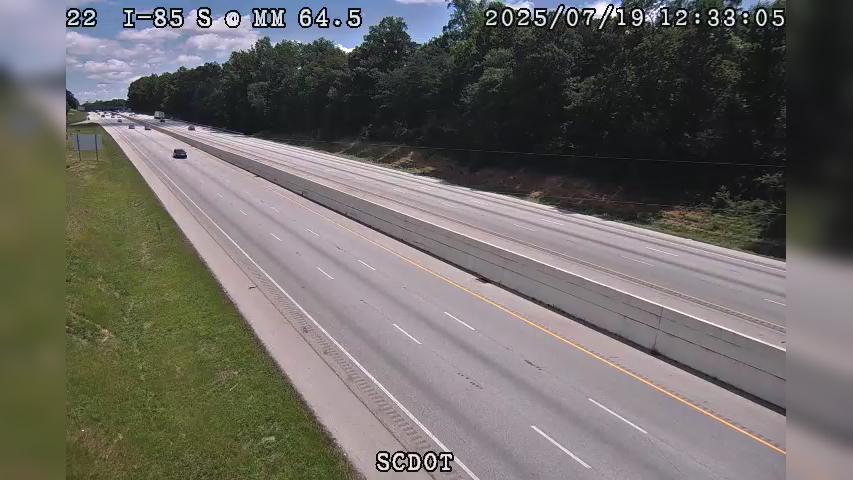 Traffic Cam Startex: I-85 S @ MM 64.5