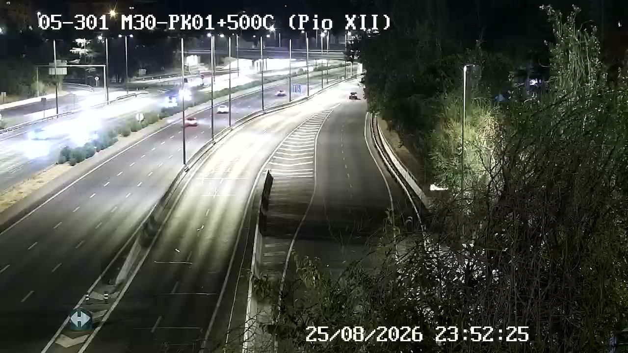 Traffic Cam Castilla: M30 - PK01+500 C (PIO XII)