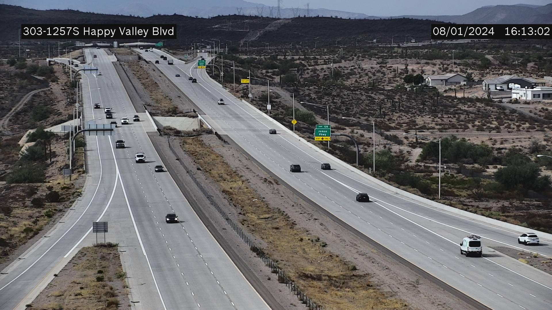 Traffic Cam Sun City West › South: SR-303 SB 125.70 @Happy Valley Blvd