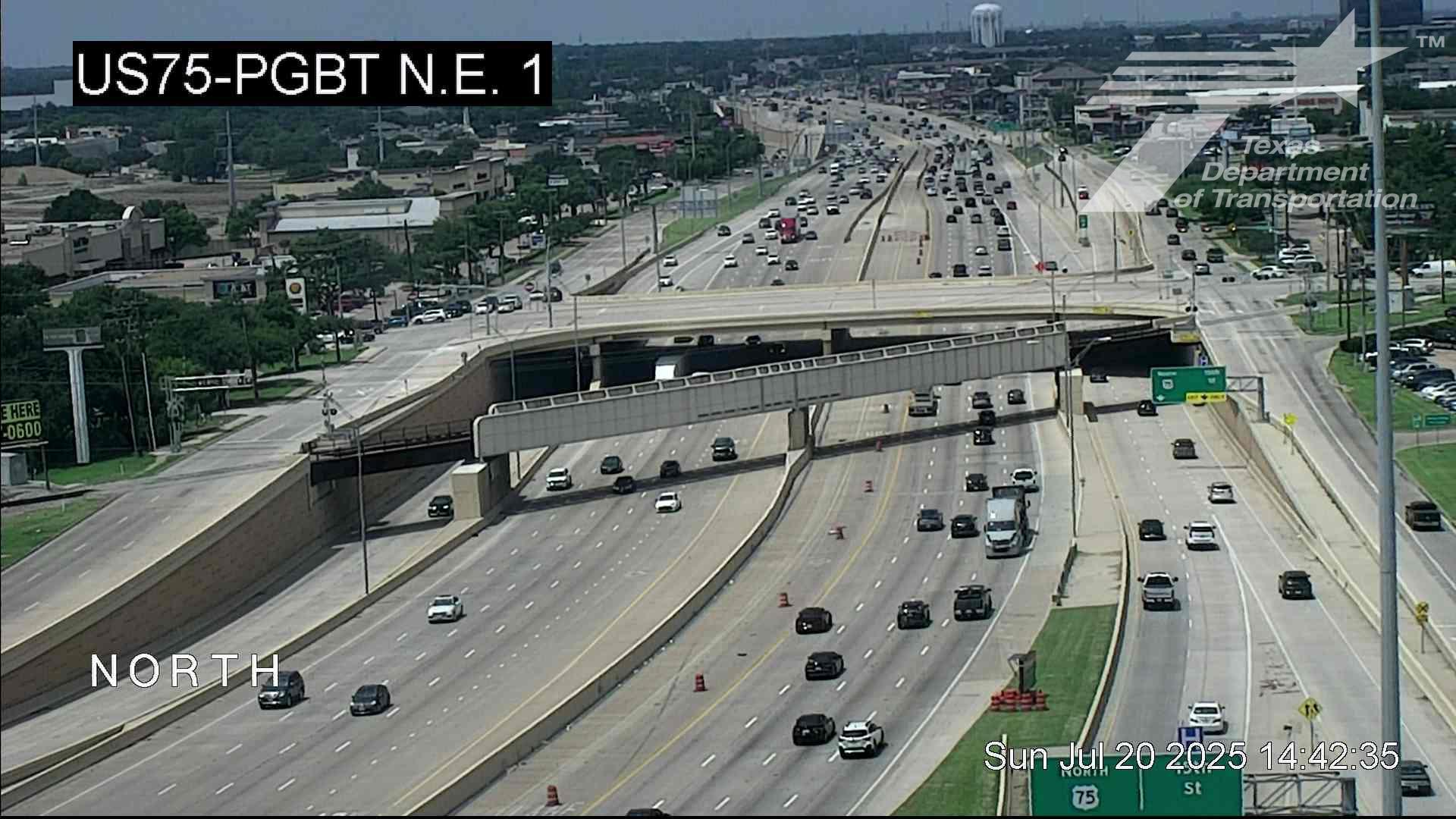 Traffic Cam Plano › North: US 75 @ PGBT N.E.