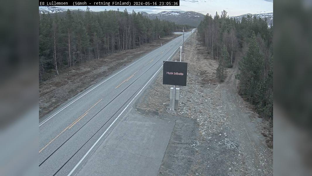 Traffic Cam Brennfjell Leir: E8 Lullemoen (Finland)