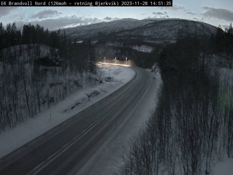 Traffic Cam Brandvoll: E6 - nord (Bjerkvik)